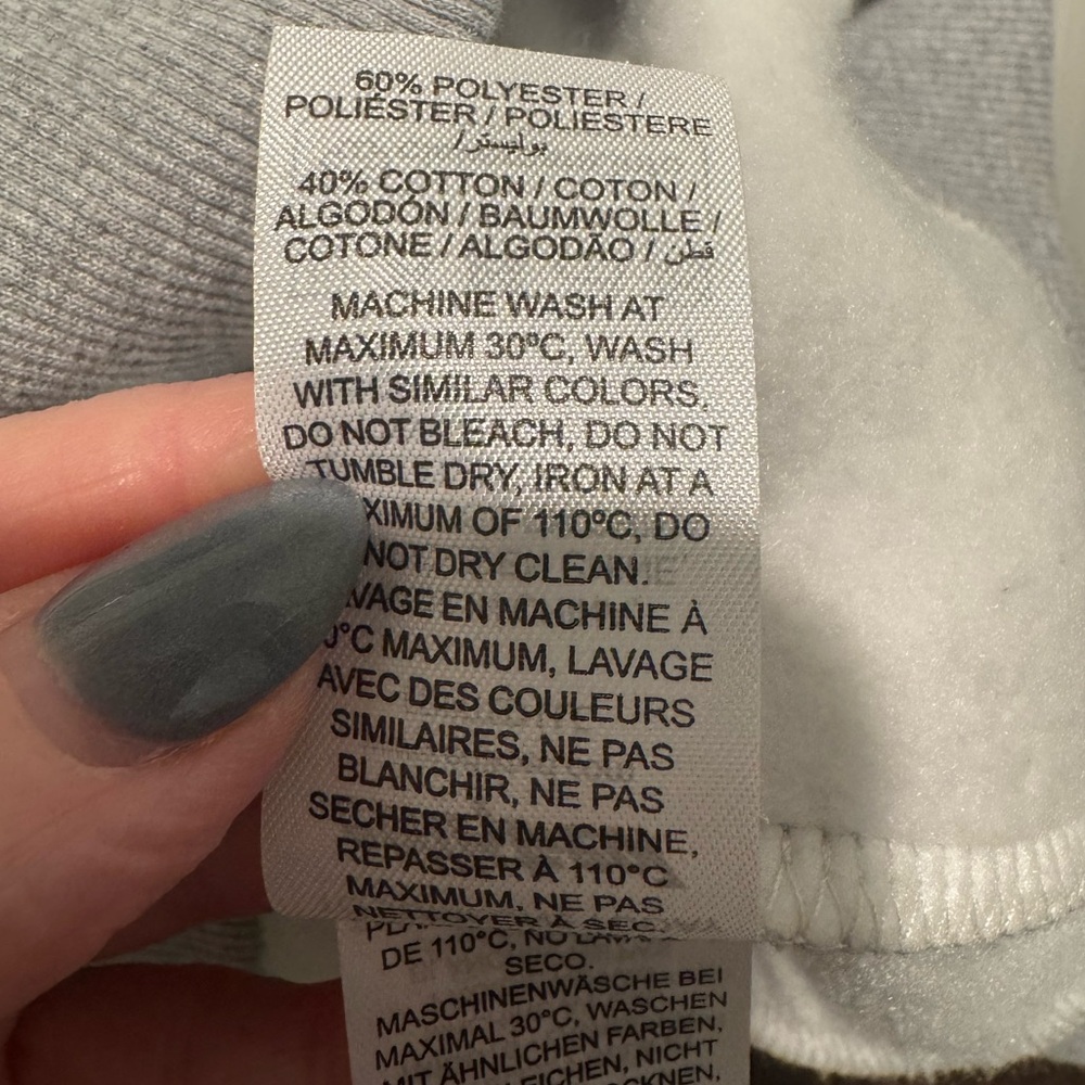 Edikted Gray 'I Love London' Sweatshirt Hoodie Size XL - Picture 8 of 14